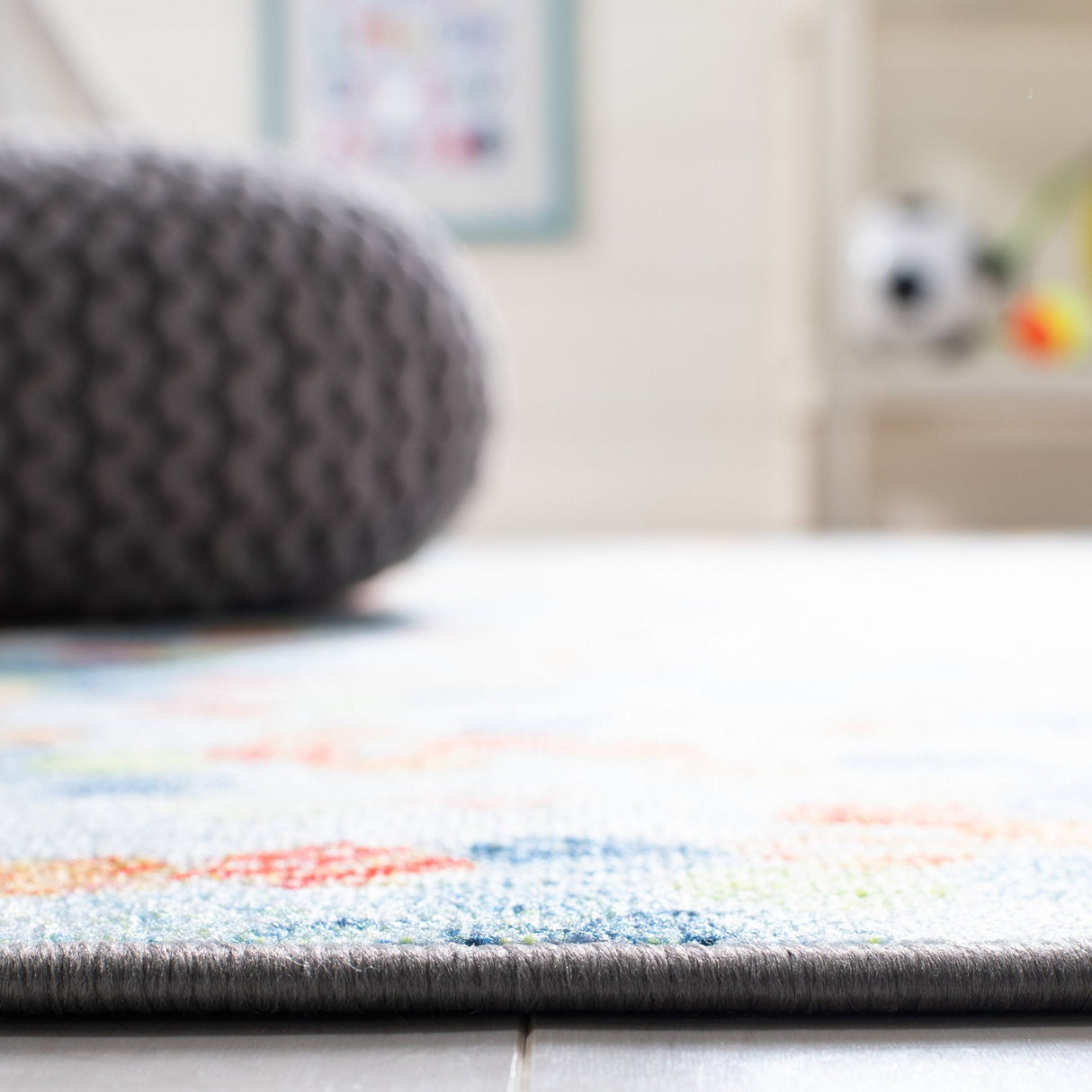 Safavieh Machine Washable Kids Playhouse Kph258A Ivory/Blue Rug - Safavieh - kph258a - 3