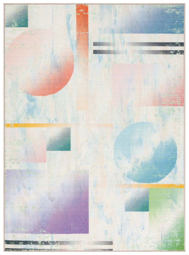 Safavieh Machine Washable Paint Brush Ptb107M Blue/Ivory Rug - Safavieh - ptb107m - 3