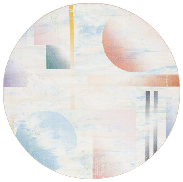 Safavieh Machine Washable Paint Brush Ptb107M Blue/Ivory Rug - Safavieh - ptb107m - 7r