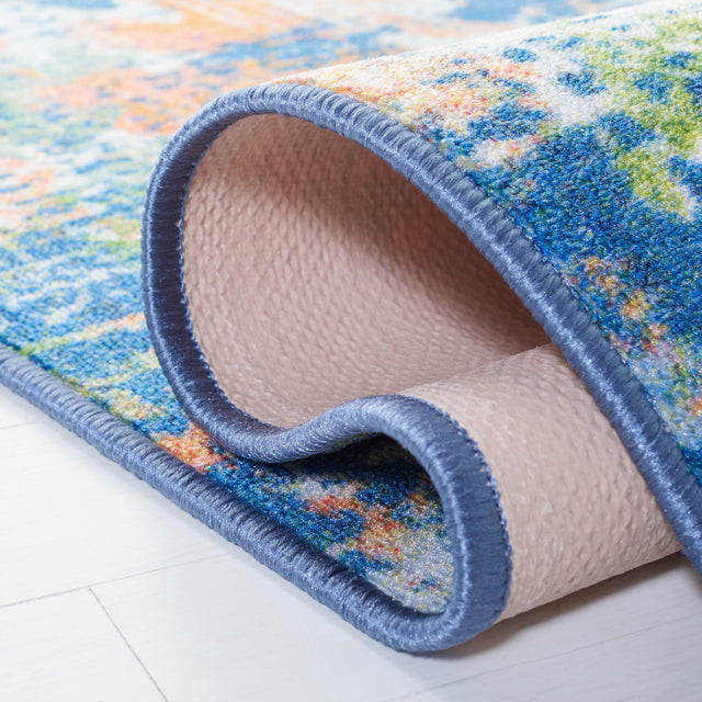 Safavieh Machine Washable Paint Brush Ptb157N Navy/Orange Rug - Safavieh - ptb157n - 28