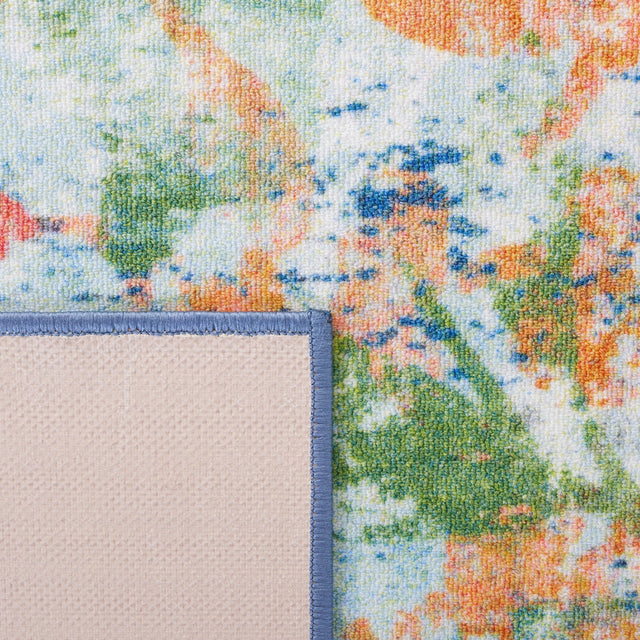 Safavieh Machine Washable Paint Brush Ptb157N Navy/Orange Rug - Safavieh - ptb157n - 28