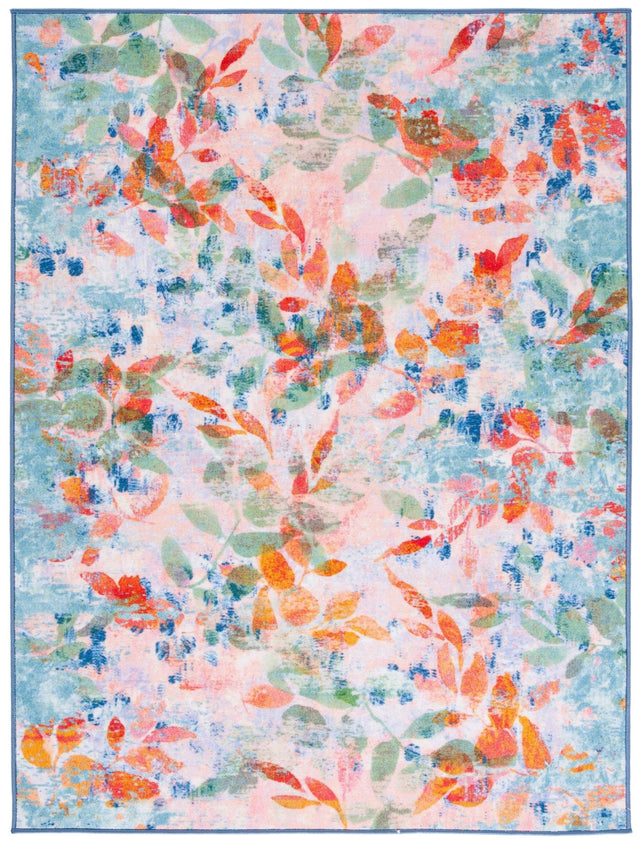 Safavieh Machine Washable Paint Brush Ptb158U Blush Pink/Green Rug - Safavieh - ptb158u - 3