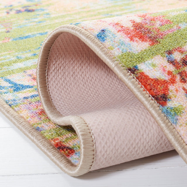 Safavieh Machine Washable Paint Brush Ptb159M Blue/Blush Pink Rug - Safavieh - ptb159m - 28