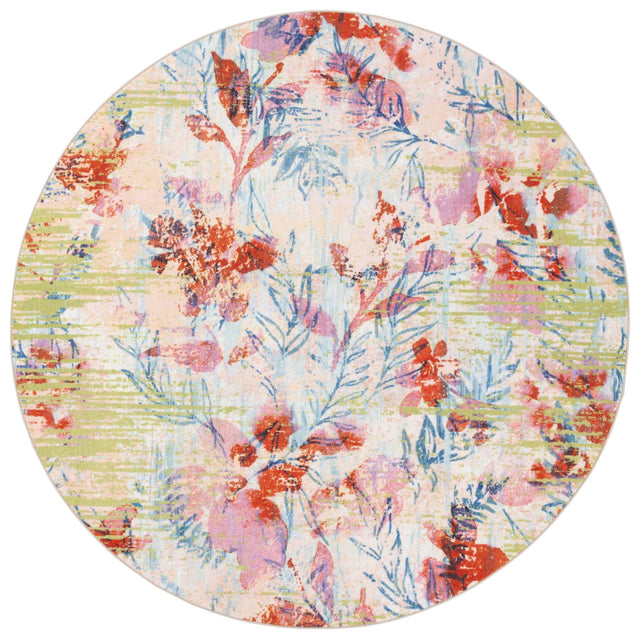 Safavieh Machine Washable Paint Brush Ptb159M Blue/Blush Pink Rug - Safavieh - ptb159m - 28