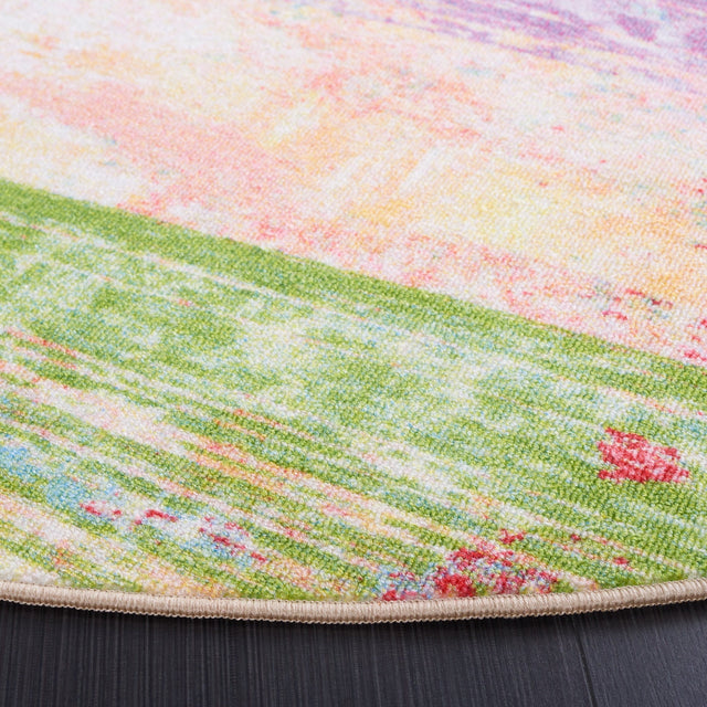 Safavieh Machine Washable Paint Brush Ptb173U Pink/Blue Rug - Safavieh - ptb173u - 5