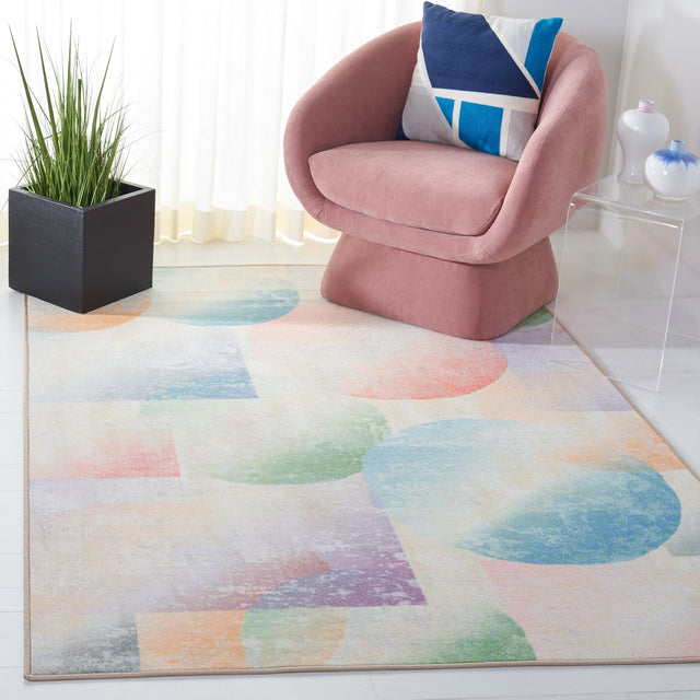 Safavieh Machine Washable Paint Brush Ptb187M Blue/Purple Rug - Safavieh - ptb187m - 3