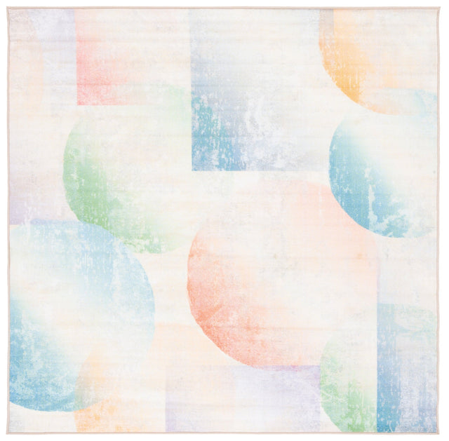 Safavieh Machine Washable Paint Brush Ptb187M Blue/Purple Rug - Safavieh - ptb187m - 7sq