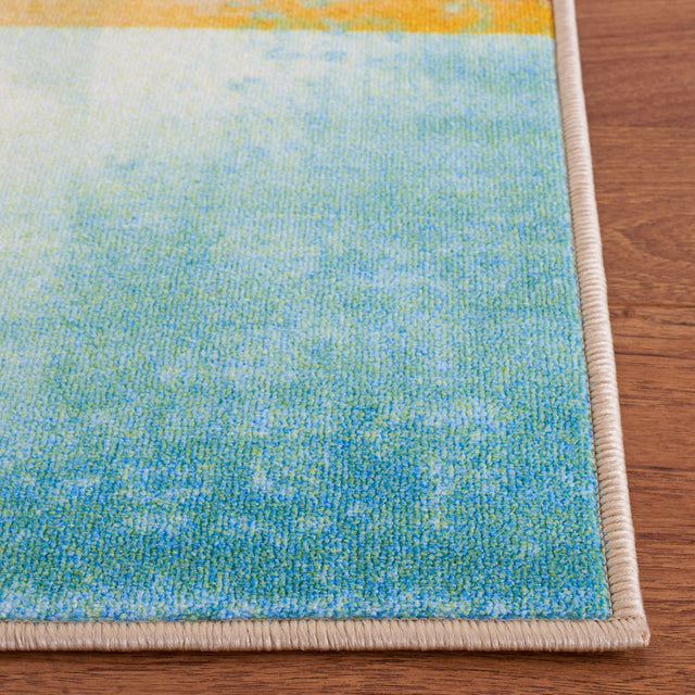 Safavieh Machine Washable Paint Brush Ptb188M Blue/Green Rug - Safavieh - ptb188m - 28