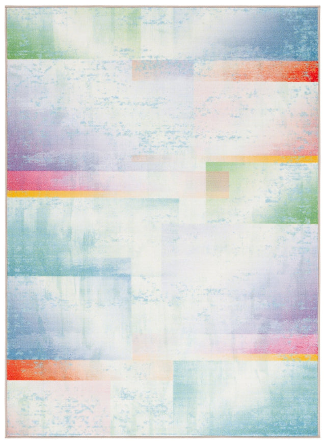 Safavieh Machine Washable Paint Brush Ptb188M Blue/Green Rug - Safavieh - ptb188m - 3