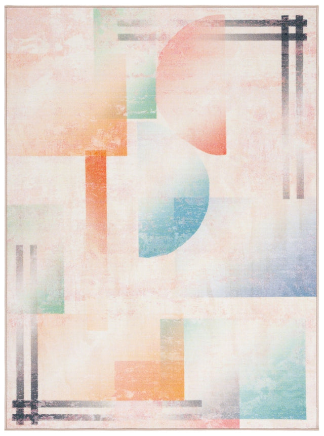 Safavieh Machine Washable Paint Brush Ptb189U Pink/Blue Rug - Safavieh - ptb189u - 5