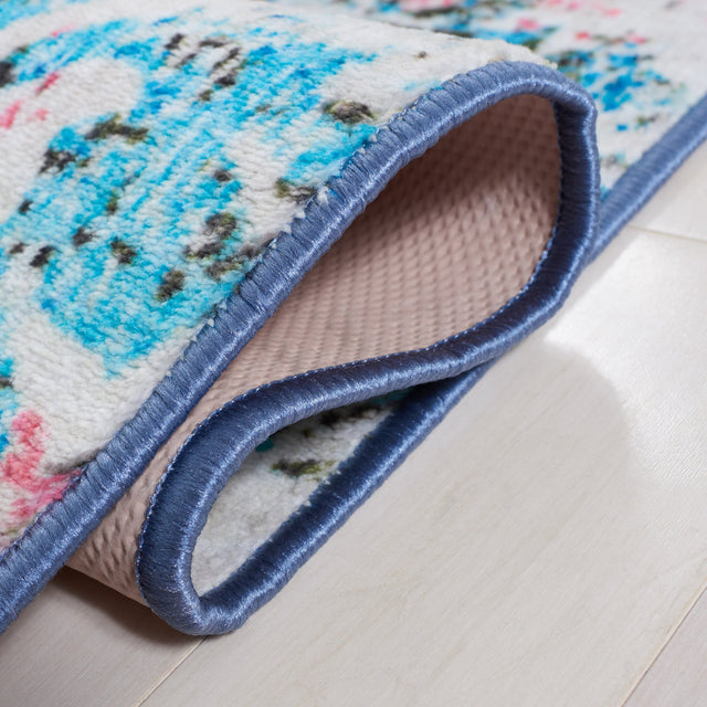 Safavieh Machine Washable Riviera Riv117J Light Blue/Pink Rug - Safavieh - riv117j - 7r