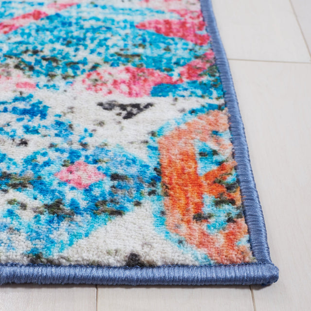 Safavieh Machine Washable Riviera Riv117J Light Blue/Pink Rug - Safavieh - riv117j - 7r