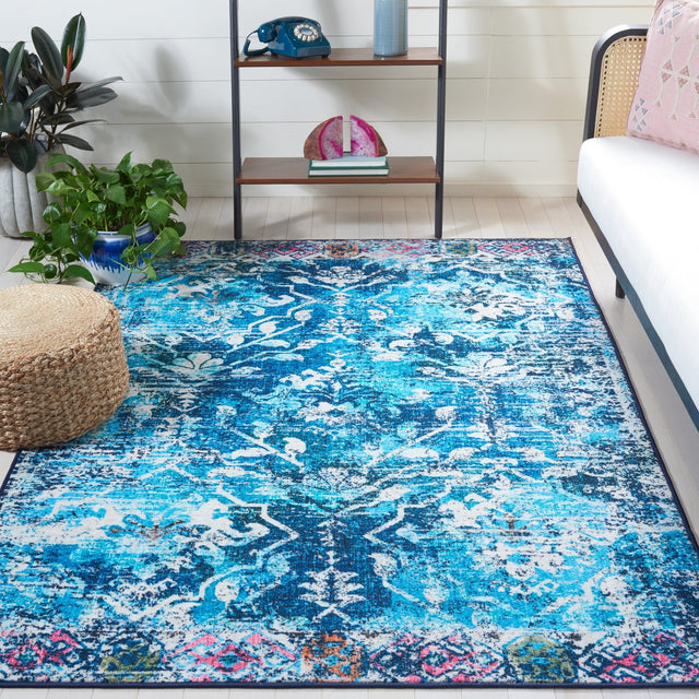 Safavieh Machine Washable Riviera Riv117N Navy/Light Blue Rug - Safavieh - riv117n - 4