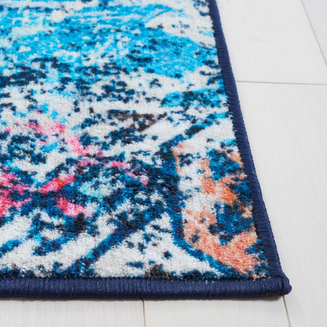 Safavieh Machine Washable Riviera Riv117N Navy/Light Blue Rug - Safavieh - riv117n - 7r