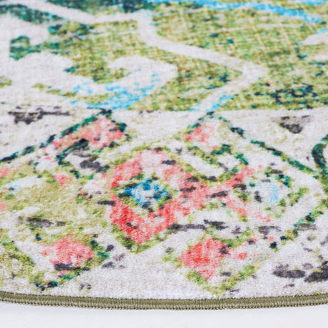 Safavieh Machine Washable Riviera Riv117Y Green/Light Blue Rug - Safavieh - riv117y - 4