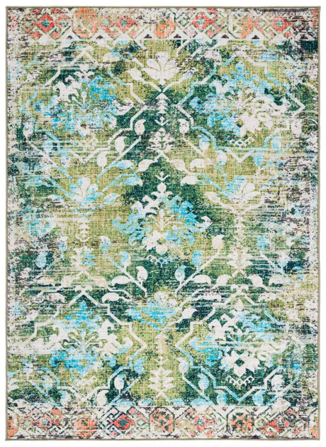 Safavieh Machine Washable Riviera Riv117Y Green/Light Blue Rug - Safavieh - riv117y - 4