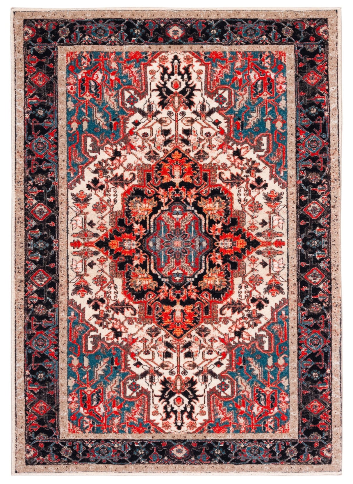 Safavieh Machine Washable Riviera Riv138A Ivory/Blue Rug - Safavieh - riv138a - 4