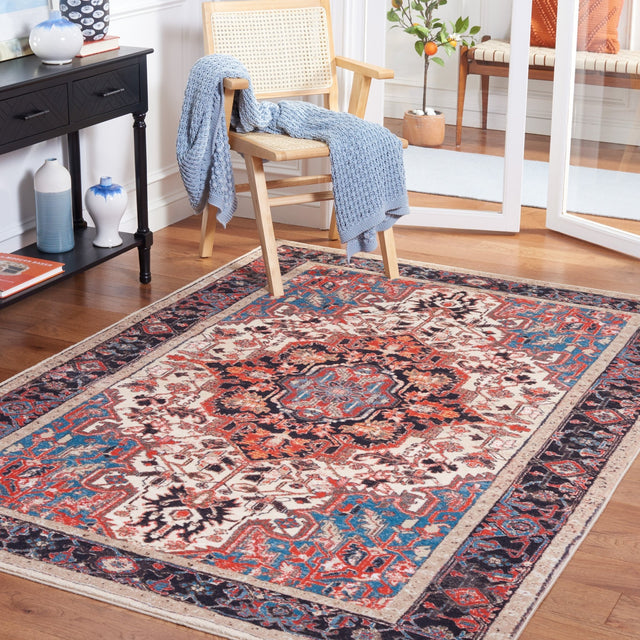Safavieh Machine Washable Riviera Riv138A Ivory/Blue Rug - Safavieh - riv138a - 4
