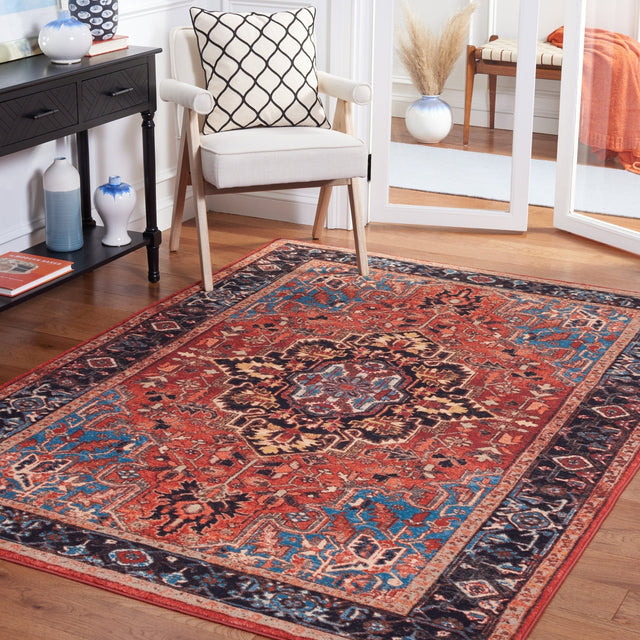 Safavieh Machine Washable Riviera Riv138Q Red/Blue Rug - Safavieh - riv138q - 4