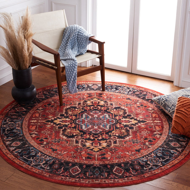 Safavieh Machine Washable Riviera Riv138Q Red/Blue Rug - Safavieh - riv138q - 7r