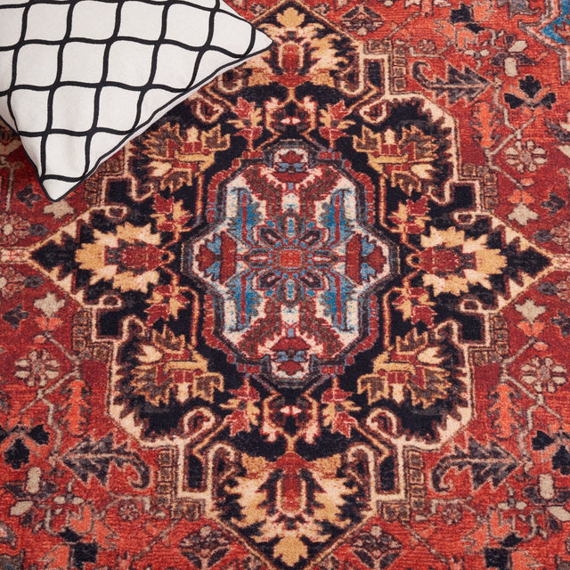Safavieh Machine Washable Riviera Riv138Q Red/Blue Rug - Safavieh - riv138q - 7r