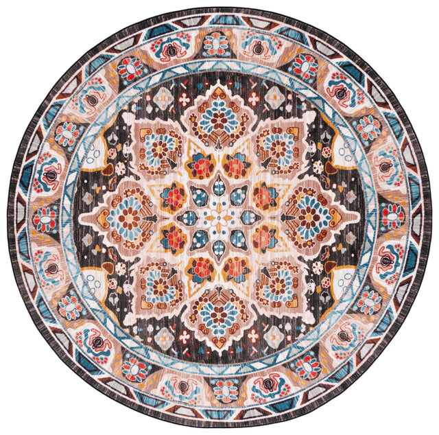 Safavieh Machine Washable Riviera Riv155B Beige/Charcoal Rug - Safavieh - riv155b - 7r