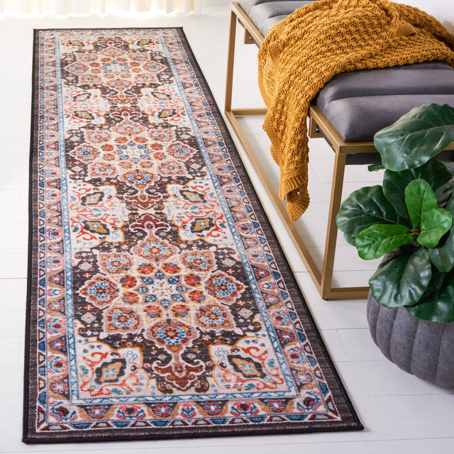 Safavieh Machine Washable Riviera Riv155B Beige/Charcoal Rug - Safavieh - riv155b - 7r