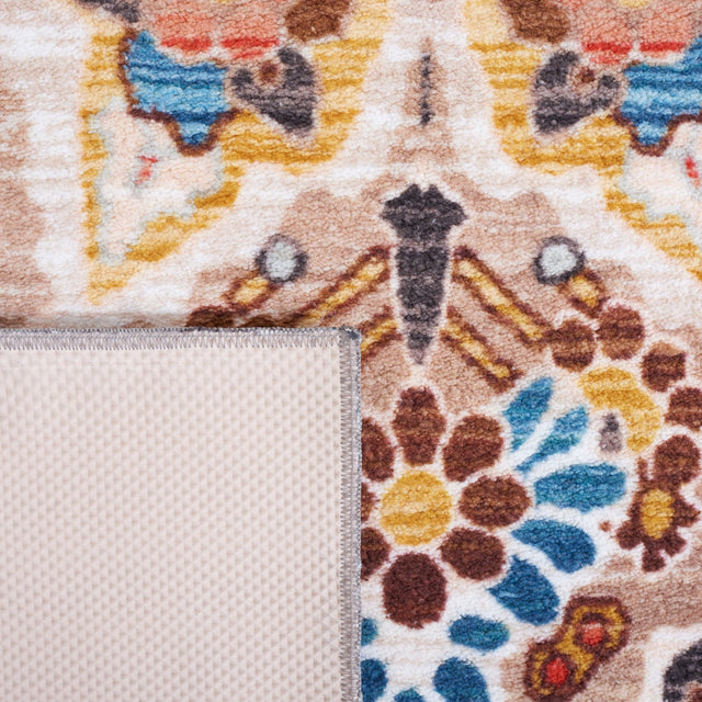 Safavieh Machine Washable Riviera Riv155B Beige/Charcoal Rug - Safavieh - riv155b - 7r