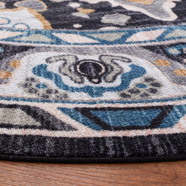 Safavieh Machine Washable Riviera Riv155F Grey/Light Blue Rug - Safavieh - riv155f - 4