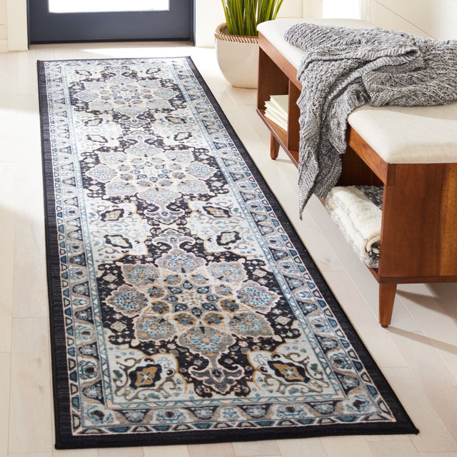 Safavieh Machine Washable Riviera Riv155F Grey/Light Blue Rug - Safavieh - riv155f - 7r