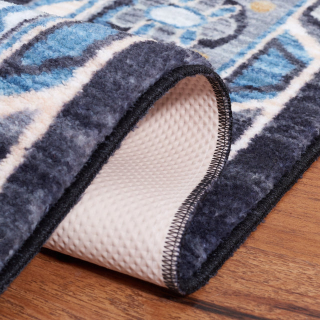 Safavieh Machine Washable Riviera Riv155F Grey/Light Blue Rug - Safavieh - riv155f - 7r