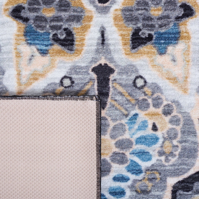 Safavieh Machine Washable Riviera Riv155F Grey/Light Blue Rug - Safavieh - riv155f - 7r