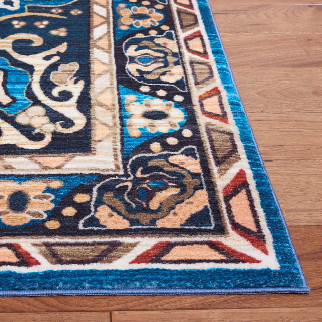 Safavieh Machine Washable Riviera Riv155M Blue/Black Rug - Safavieh - riv155m - 7r
