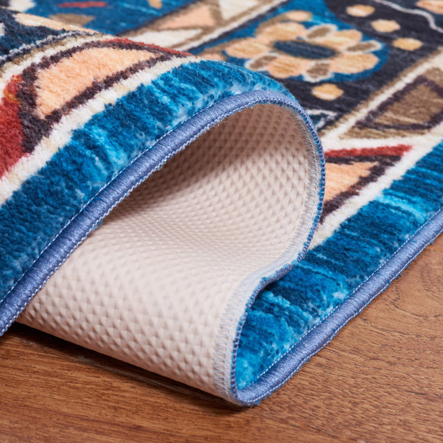 Safavieh Machine Washable Riviera Riv155M Blue/Black Rug - Safavieh - riv155m - 7r