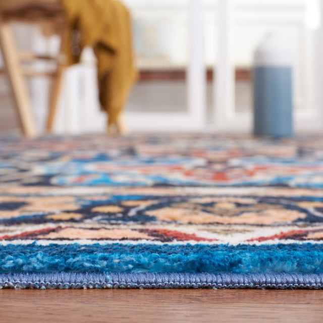 Safavieh Machine Washable Riviera Riv155M Blue/Black Rug - Safavieh - riv155m - 7r