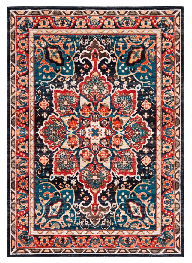 Safavieh Machine Washable Riviera Riv155Q Red/Navy Rug - Safavieh - riv155q - 4