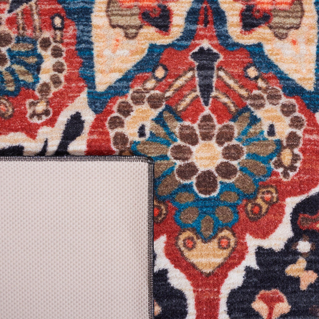 Safavieh Machine Washable Riviera Riv155Q Red/Navy Rug - Safavieh - riv155q - 7r