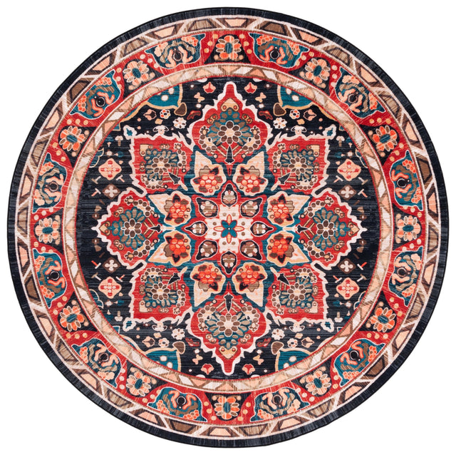 Safavieh Machine Washable Riviera Riv155Q Red/Navy Rug - Safavieh - riv155q - 7r