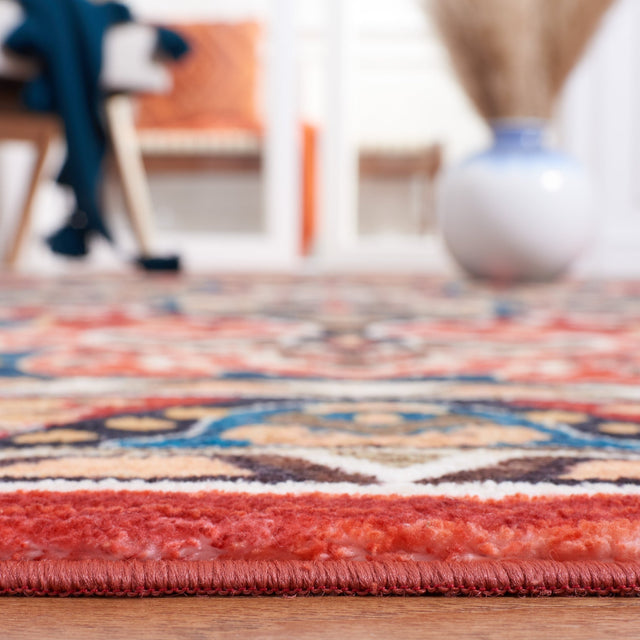 Safavieh Machine Washable Riviera Riv155Z Black/Red Rug - Safavieh - riv155z - 7r