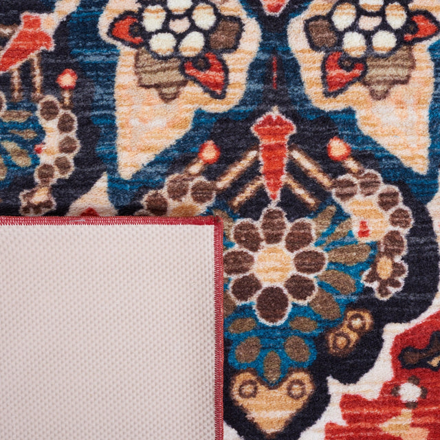 Safavieh Machine Washable Riviera Riv155Z Black/Red Rug - Safavieh - riv155z - 7r