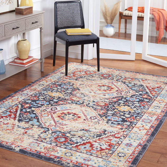 Safavieh Machine Washable Riviera Riv157H Charcoal/Gold Rug - Safavieh - riv157h - 4