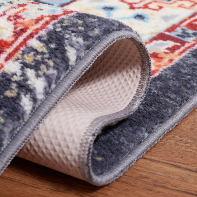 Safavieh Machine Washable Riviera Riv157H Charcoal/Gold Rug - Safavieh - riv157h - 7r