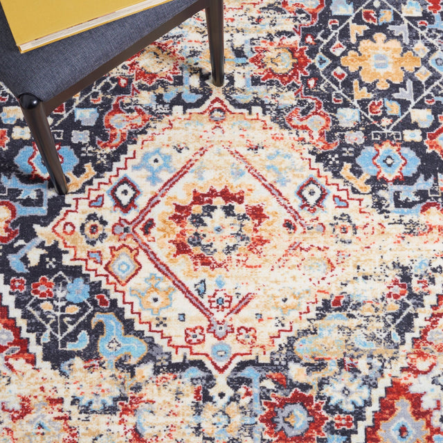 Safavieh Machine Washable Riviera Riv157H Charcoal/Gold Rug - Safavieh - riv157h - 7r