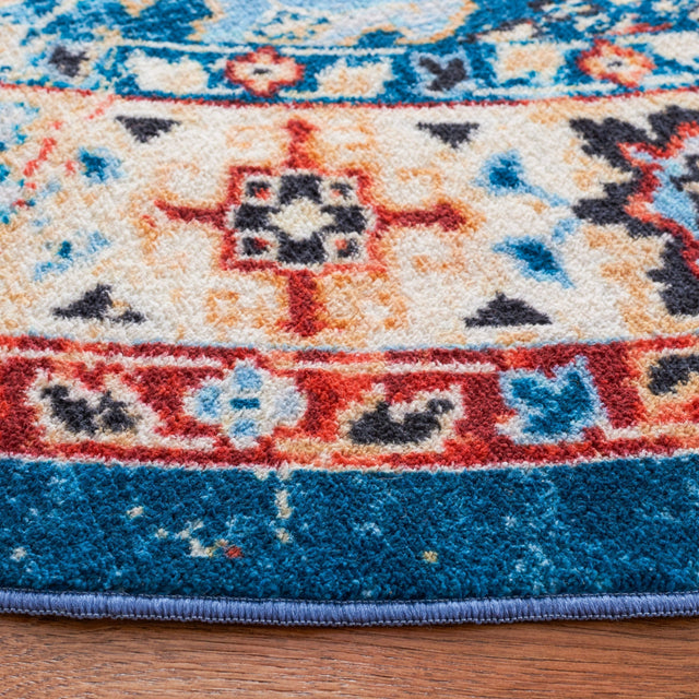 Safavieh Machine Washable Riviera Riv157M Blue/Gold Rug - Safavieh - riv157m - 4