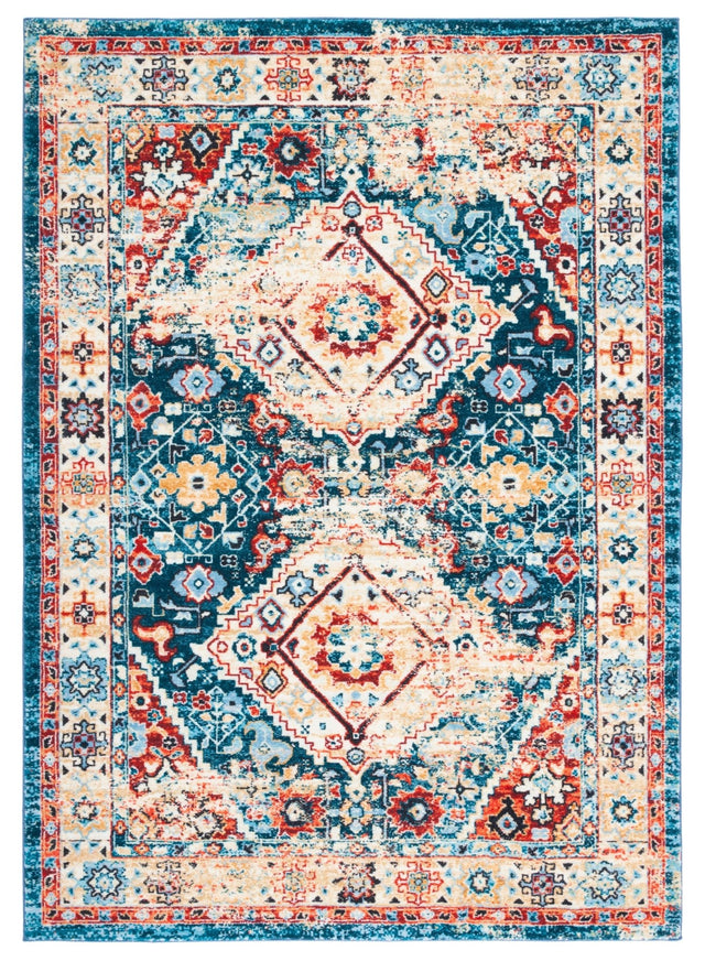 Safavieh Machine Washable Riviera Riv157M Blue/Gold Rug - Safavieh - riv157m - 4
