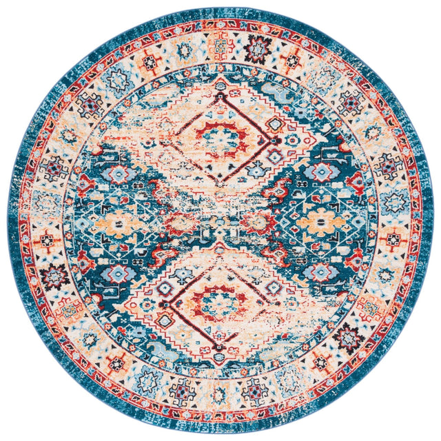 Safavieh Machine Washable Riviera Riv157M Blue/Gold Rug - Safavieh - riv157m - 7r
