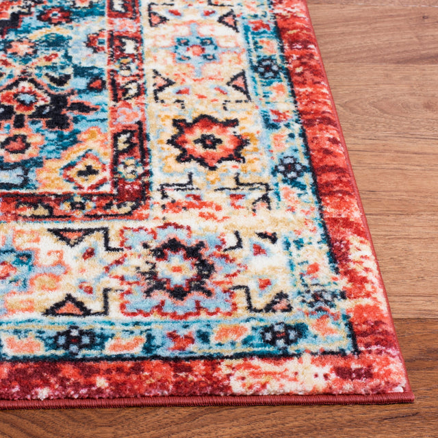 Safavieh Machine Washable Riviera Riv157Q Red/Blue Rug - Safavieh - riv157q - 7r