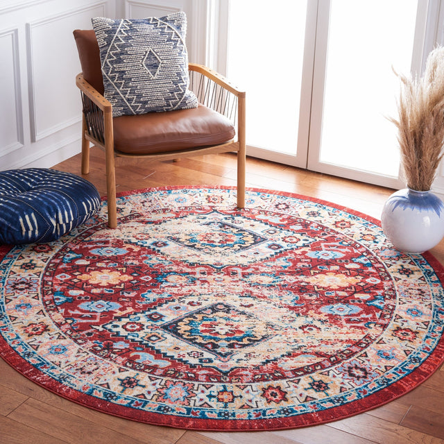 Safavieh Machine Washable Riviera Riv157Q Red/Blue Rug - Safavieh - riv157q - 7r