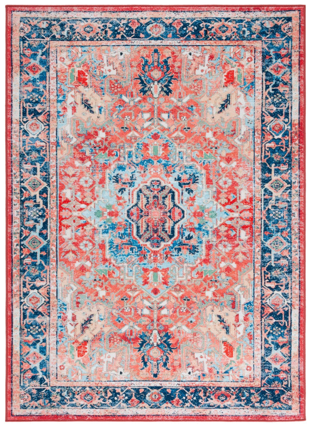 Safavieh Machine Washable Riviera Riv182N Navy/Red Rug - Safavieh - riv182n - 4