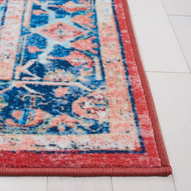 Safavieh Machine Washable Riviera Riv182N Navy/Red Rug - Safavieh - riv182n - 7r